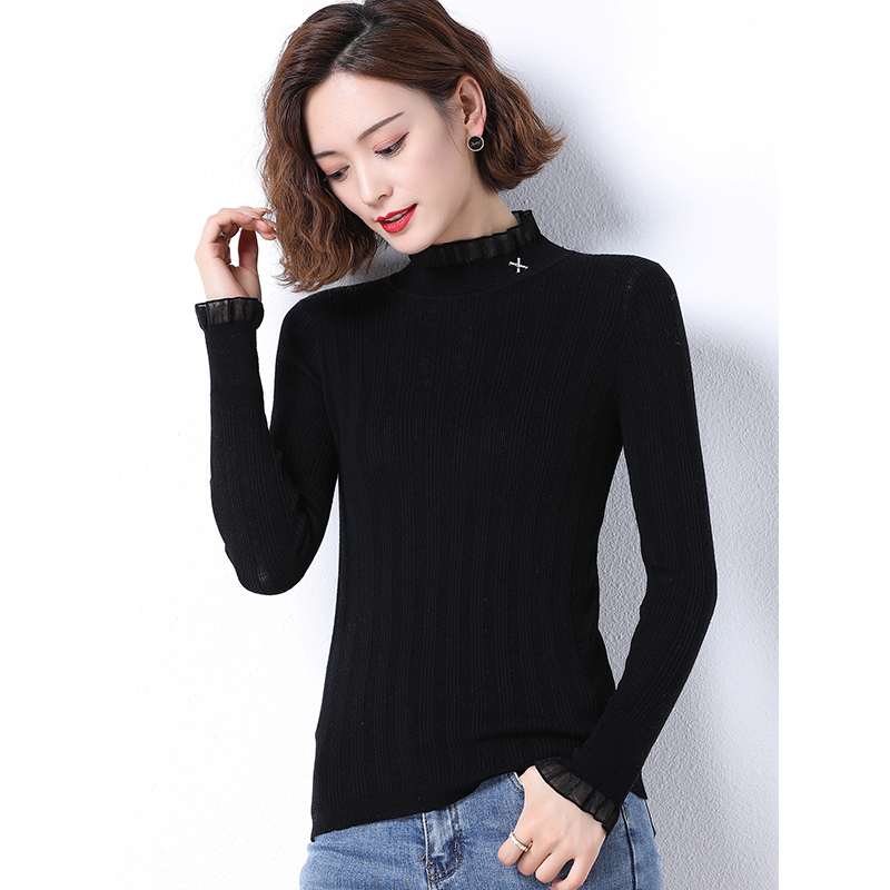 恒源祥女士羊毛衫2020新款羊毛衫秋冬半高领毛衣洋气女内搭打底针织衫