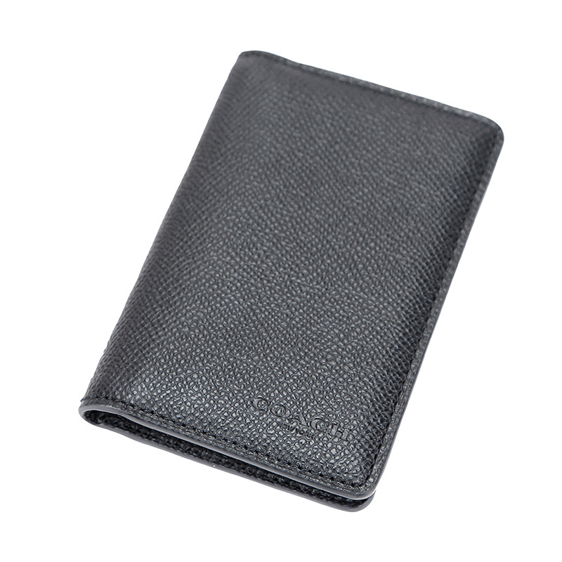 coach蔻驰奢侈品男士专柜款长款黑色皮革钱包钱夹75064blk