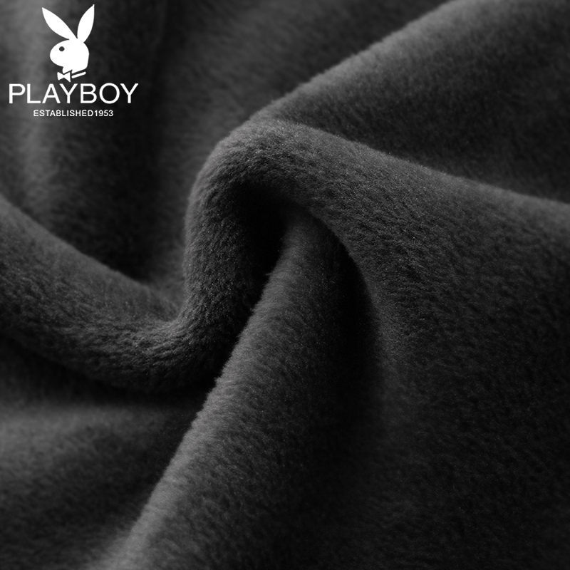 PLAYBOY花花公子保暖内衣男士保暖套装加绒加厚羊毛棉颈部加厚保暖内衣男冬季秋衣秋裤8316V