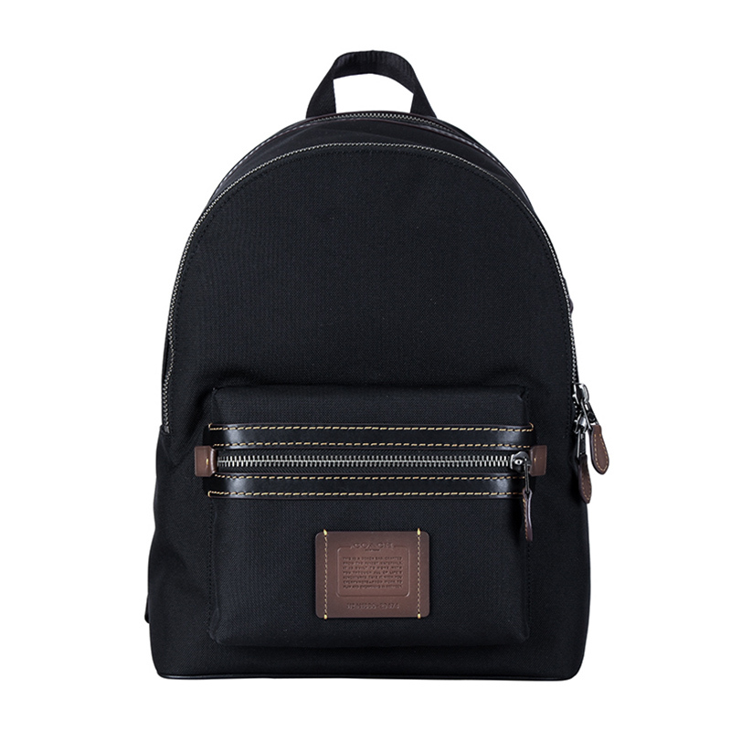 COACH 蔻驰 奢侈品 男士专柜款大号黑色织物双肩背包书包 29474 JIBLK
