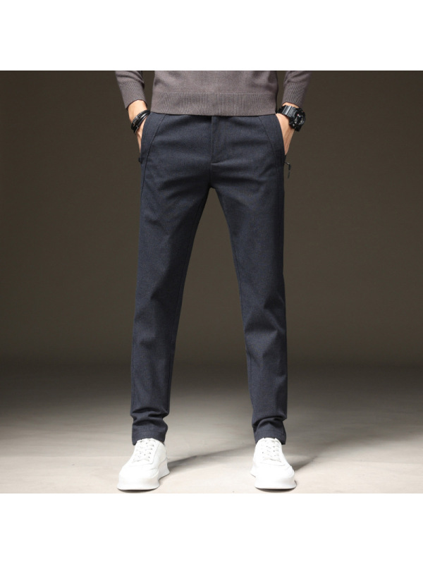 韩版修身男装休闲裤潮流宽松直筒长裤男弹力舒适透气百搭裤子