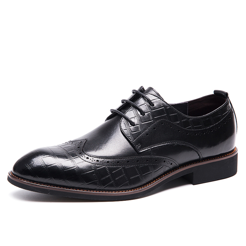 奥康aokang男士皮鞋布洛克鞋商务皮鞋秋季新款真皮橡胶底青年英伦休闲