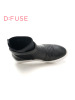 迪芙斯(D:fuse)冬季牛皮革/布圆头平底休闲短靴女DF64117317