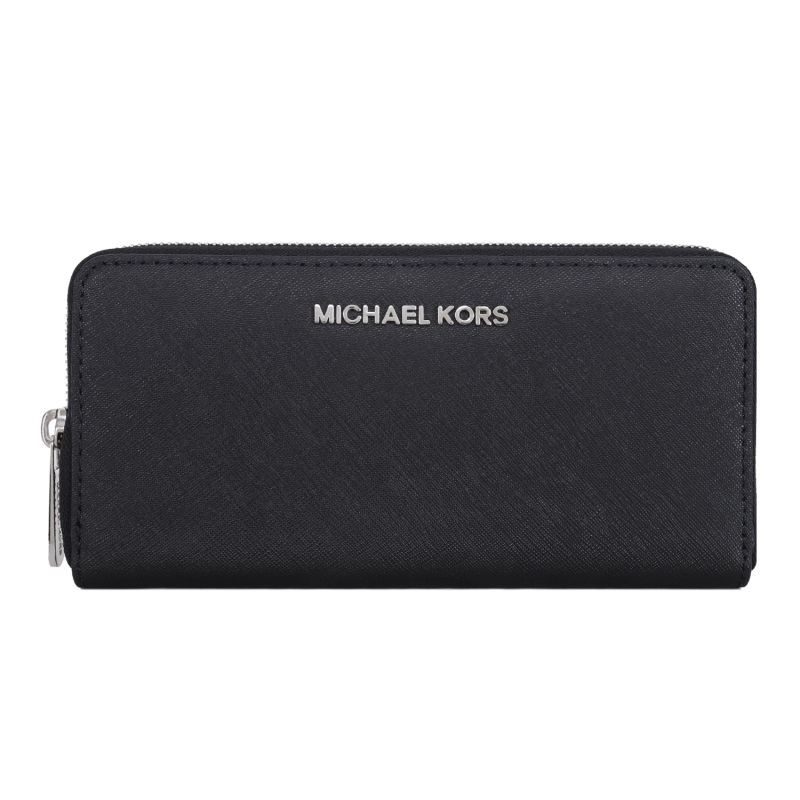 MICHAEL KORS女士黑色皮质长款拉链钱包32T3STVE3L BLACK