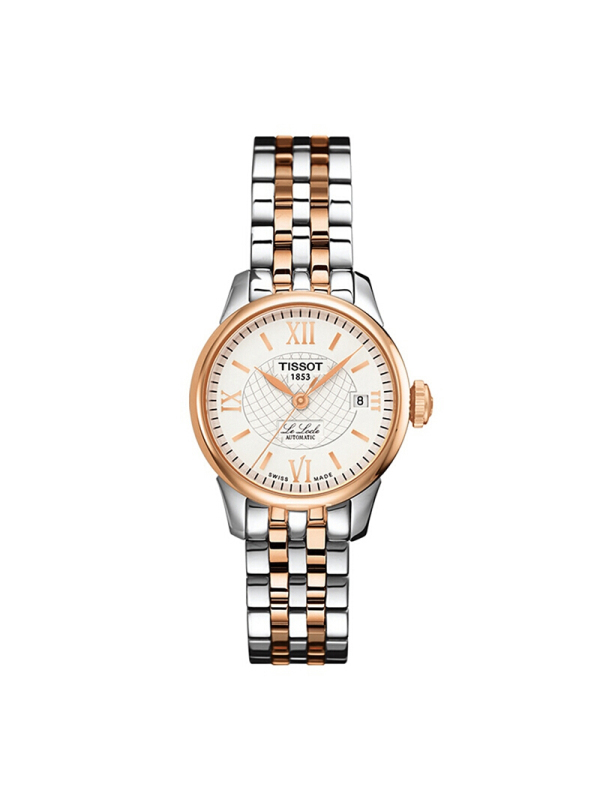 天梭tissot力洛克系列独特网纹表盘机械表女表t41218333