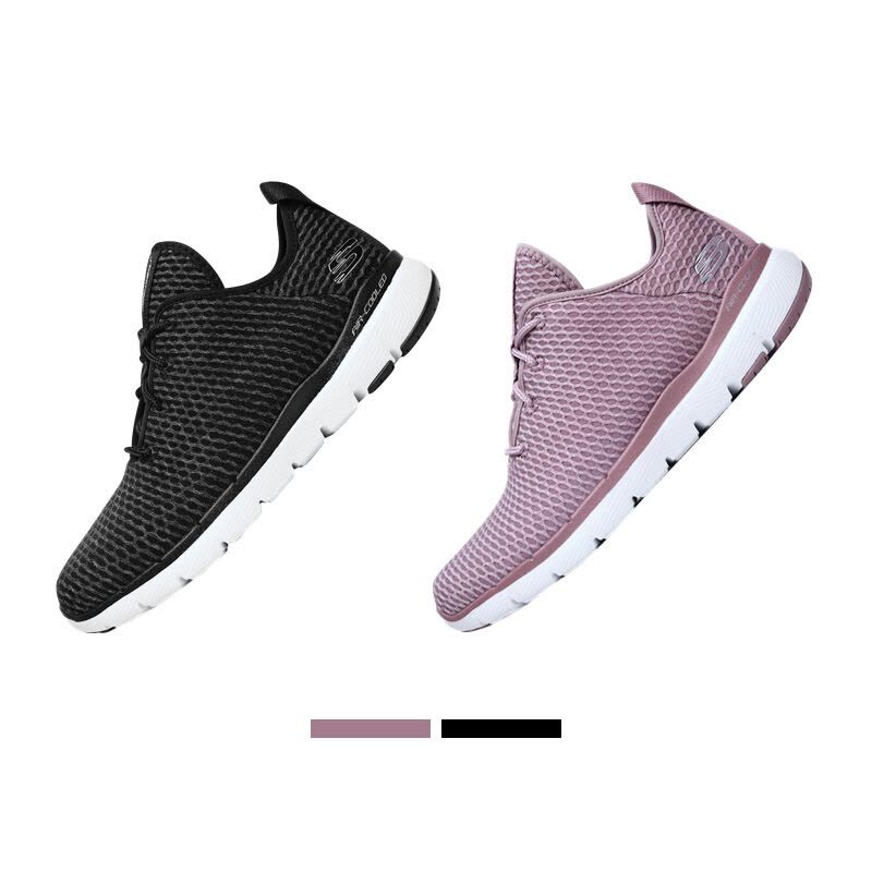 Skechers斯凯奇女鞋新款时尚绑带运动鞋透气布休闲鞋66666145图片