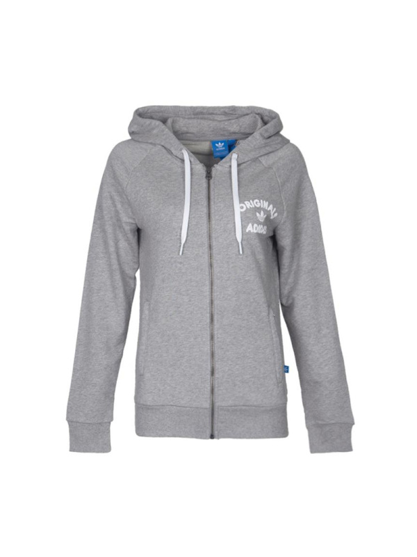 阿迪达斯三叶女子连帽舒适运动休闲外套经典夹克BR6350