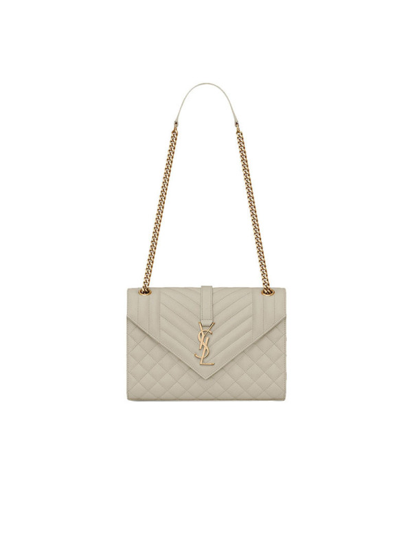 【预定】20新款 YSL/圣罗兰 ENVELOPPE 中号颗粒纹理压花包 487206 24*17.5*6CM