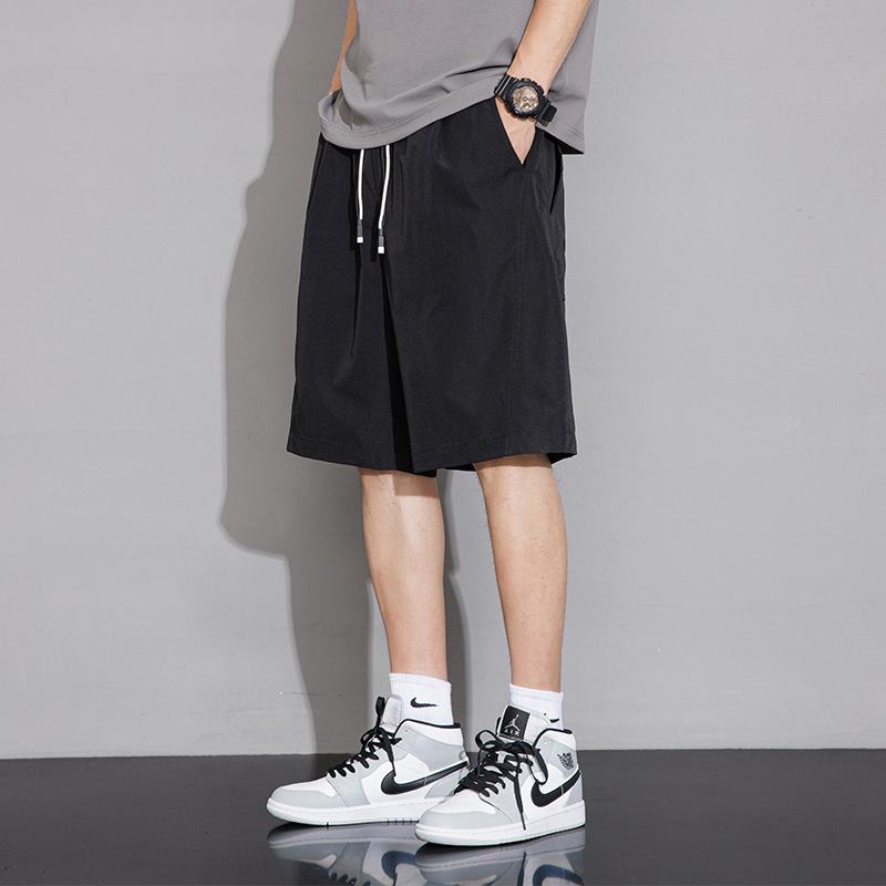 男装夏季新品短裤男潮牌简约纯色基础款休闲裤宽松运动五分裤