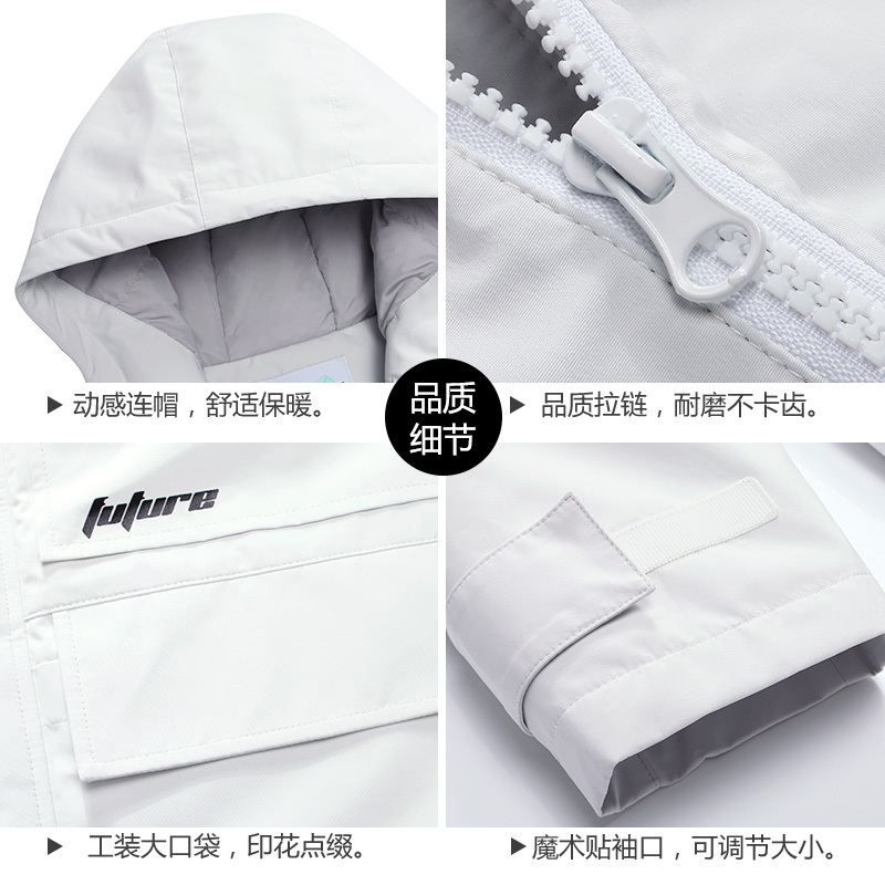马克华菲羽绒服男中长款2020年冬季新款加厚连帽潮牌帅气工装外套