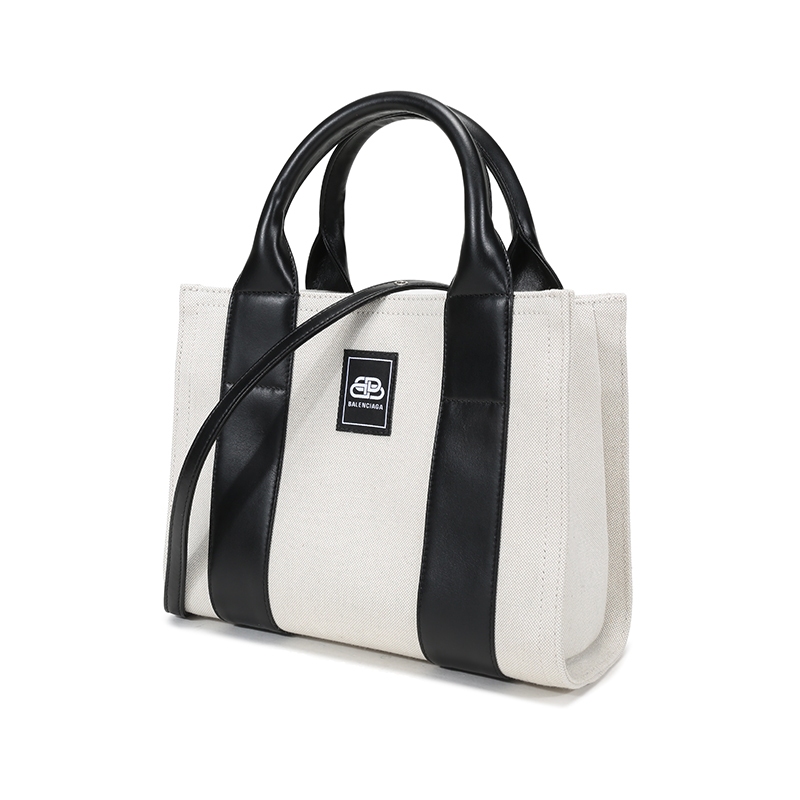 BALENCIAGA 巴黎世家 女士织物配皮手提单肩斜挎包托特包 620882 2HH53