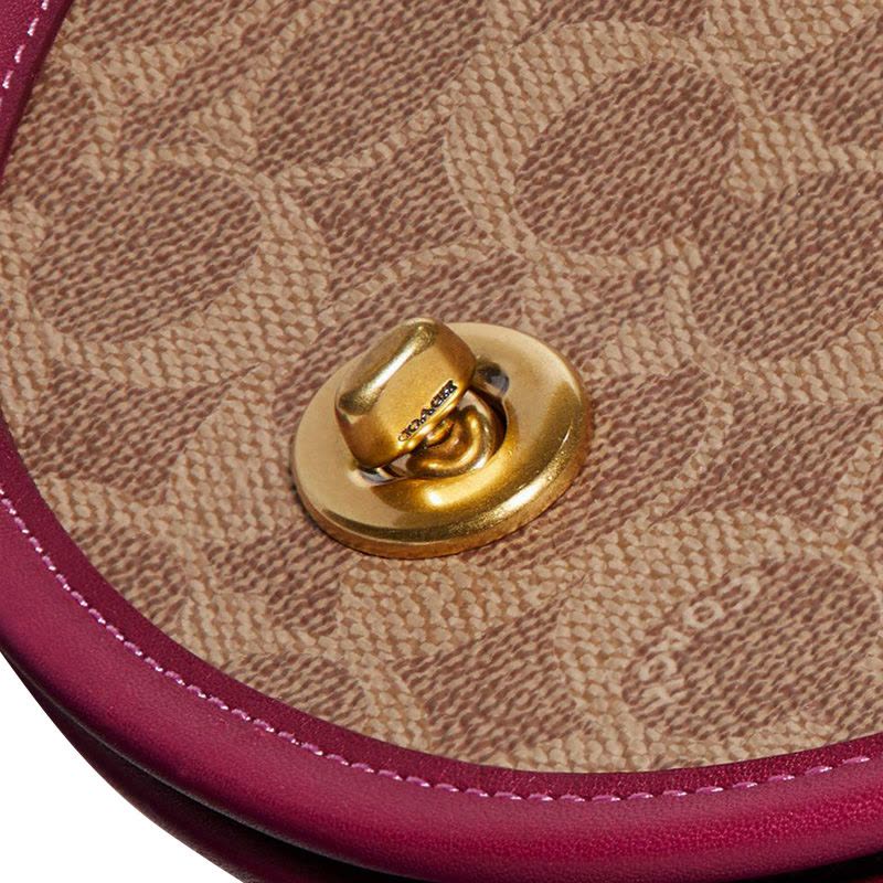 【预定】COACH/蔻驰Saddle 旋转扣单肩包 拼色145 PVC/牛皮革 18*16*6CM图片