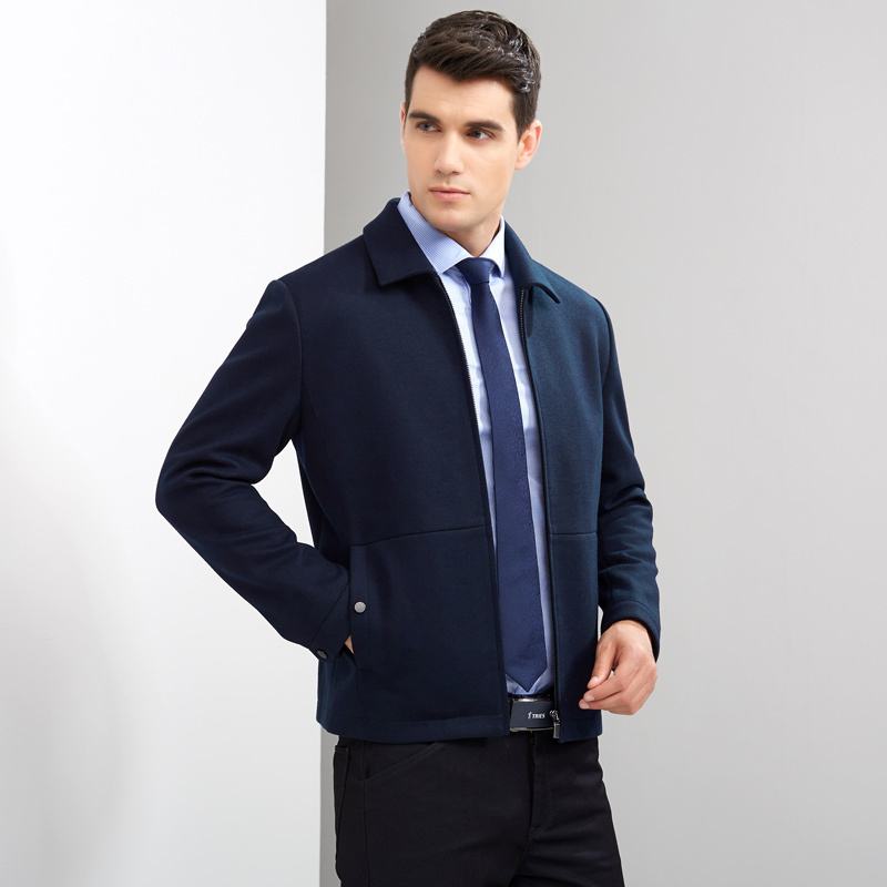 才子男装旗舰店官方夹克翻领外套官方品牌茄克短款上衣外套