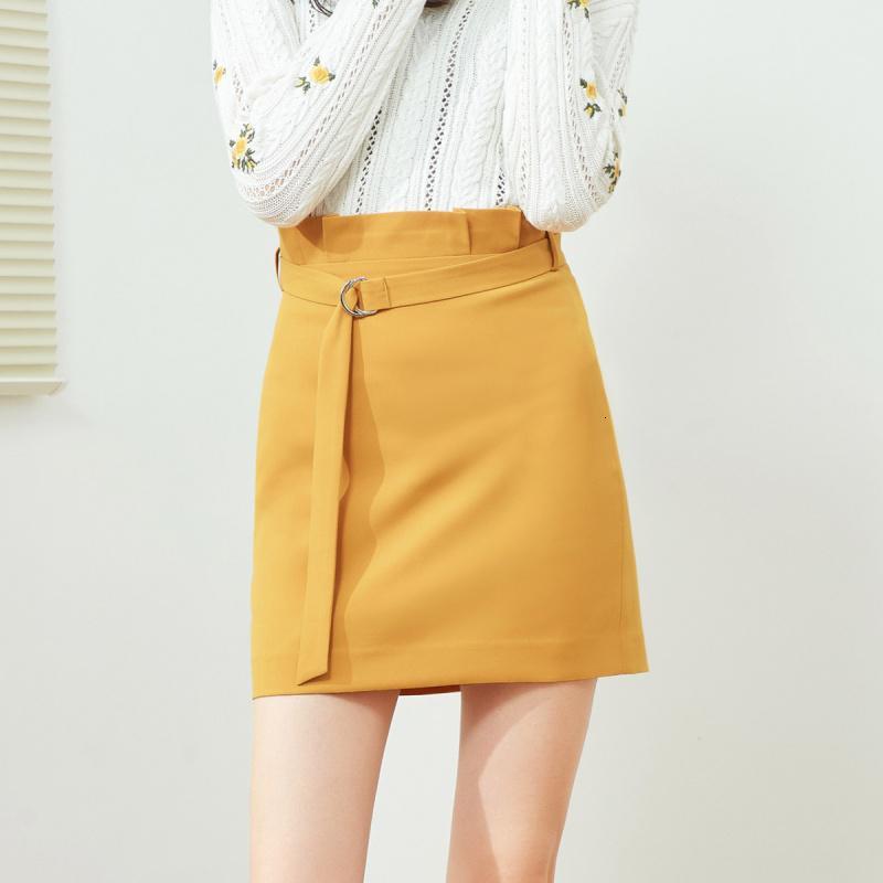 拉夏贝尔短款修身裙子女季韩版显瘦气质a字包臀裙一步裙系带