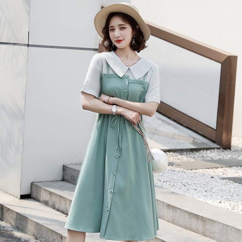 【外滩之韵】优雅时尚潮流连衣裙短袖2020年夏季宽松休闲气质