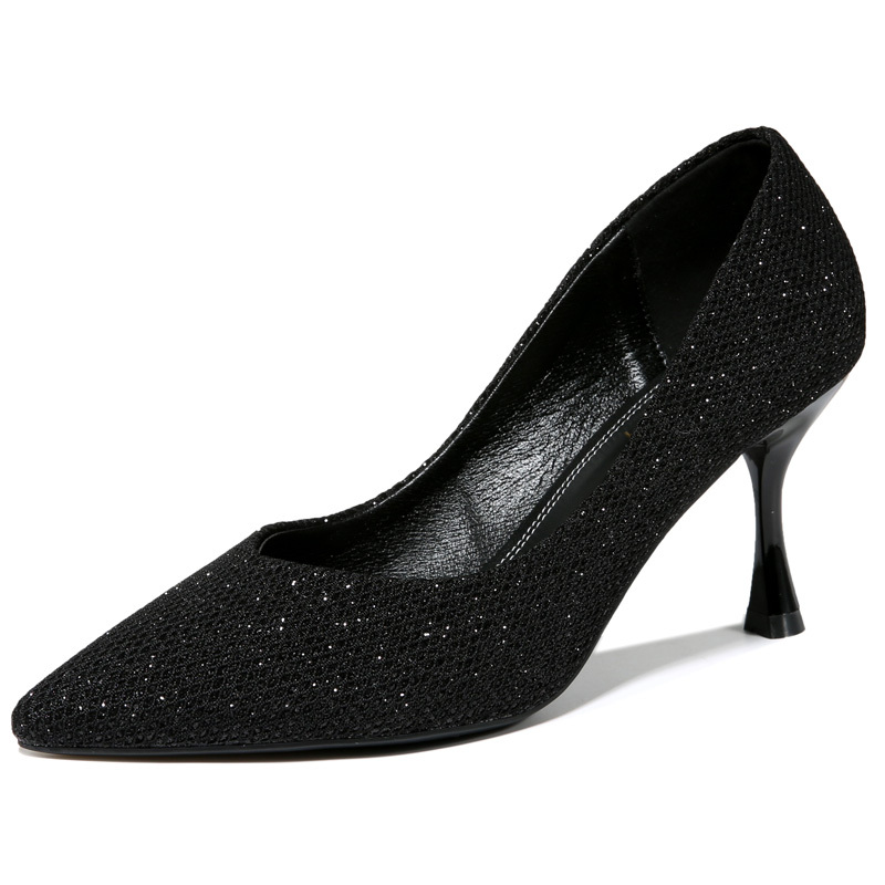 百年纪念centenary百搭尖头浅口细跟一脚蹬工作鞋套脚时尚单鞋女鞋