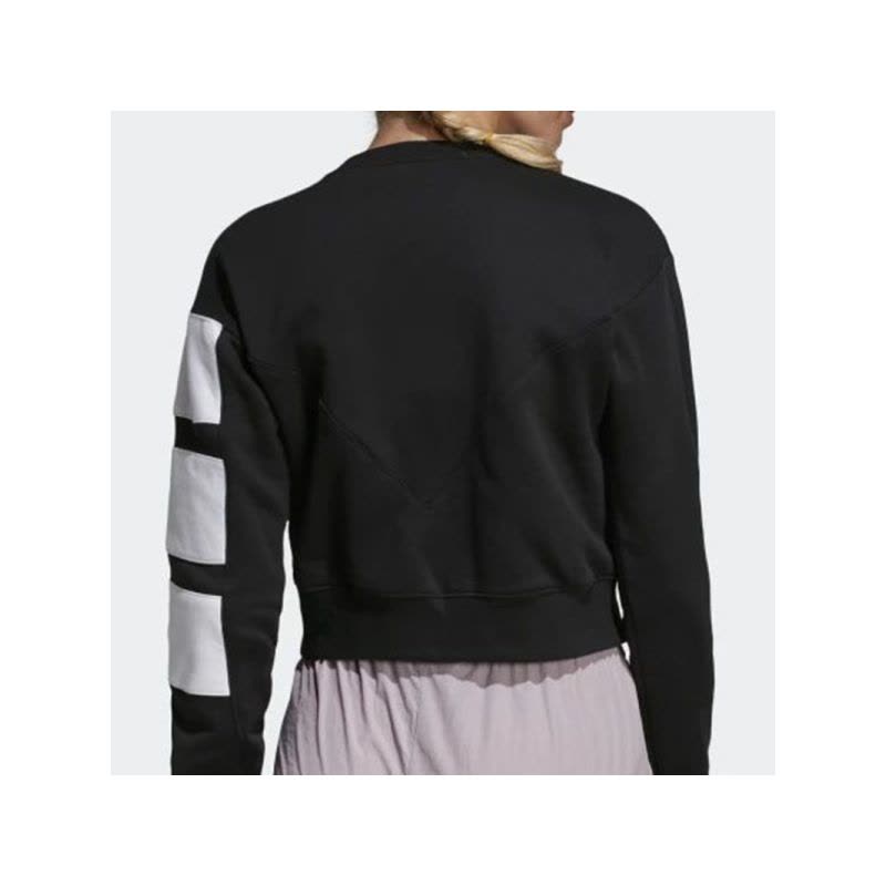 阿迪达斯三叶女装春季运动服休闲针织卫衣套头衫DU9601图片