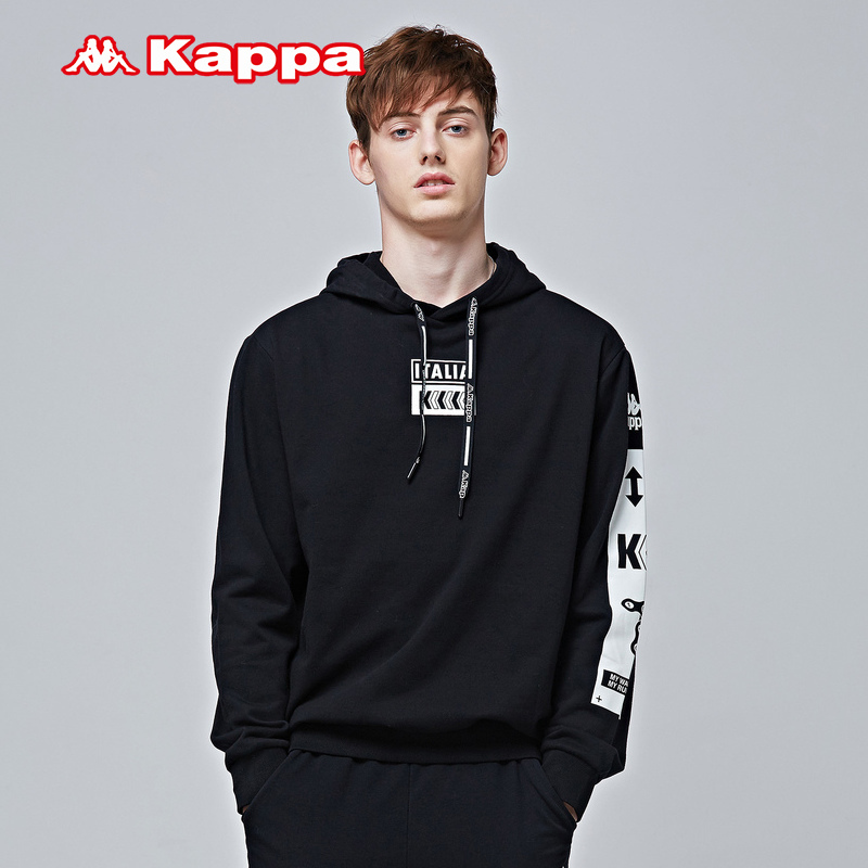 Kappa卡帕情侣男运动卫衣套头帽衫运动上衣|K0815MT30D