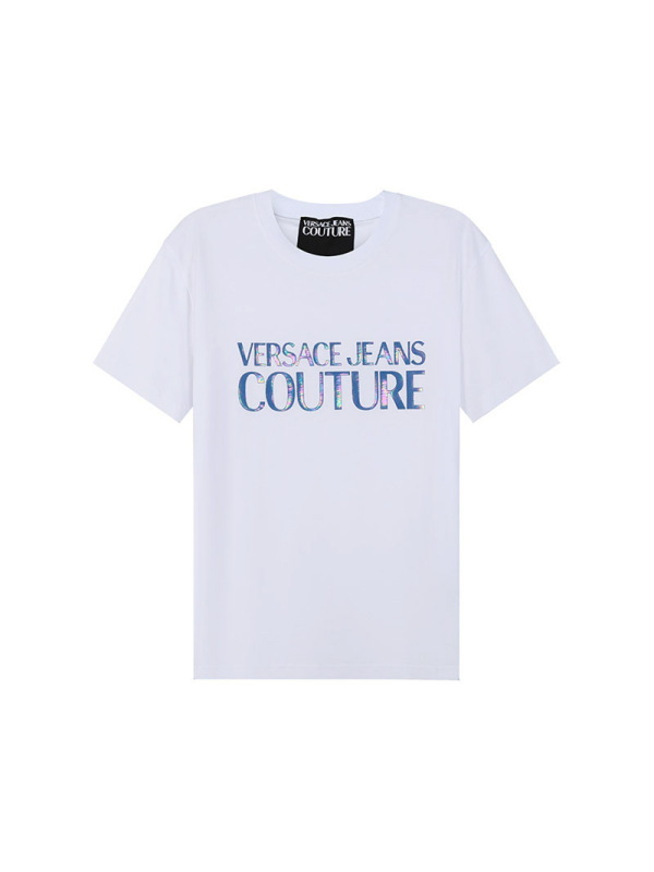 范思哲 VERSACE JEANS COUTURE 男士棉质圆领短袖T恤72GAHP02 CJ01P