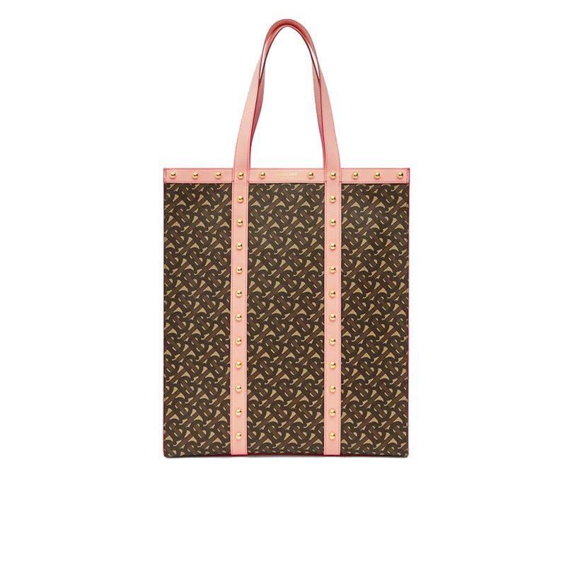 【预定】BURBERRY/博柏利 专属标识印花环保帆布竖版托特包 34*16*40CM图片