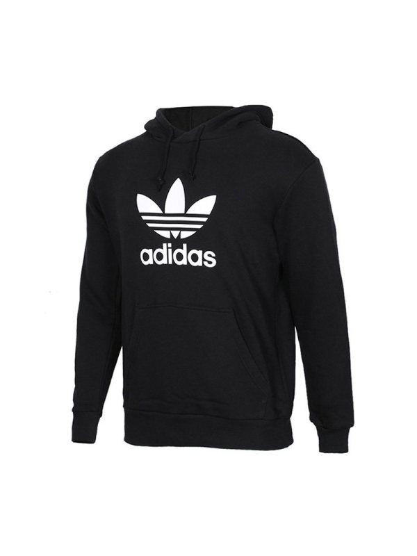 ADIDAS阿迪达斯三叶男子卫衣长袖连帽休闲套头衫DT7964