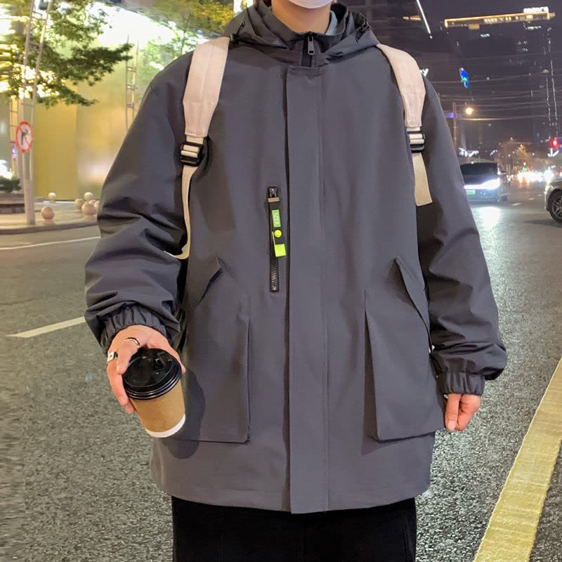 春秋新户外冲锋衣2024新款男工作服防风防水钓鱼登山服图片