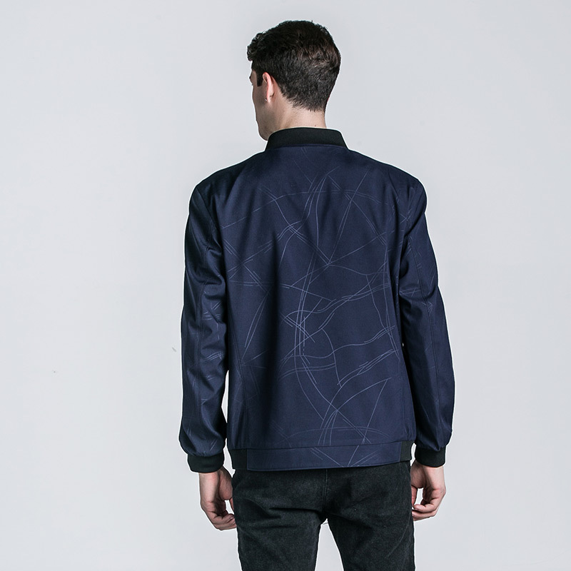 aemape美国苹果夹克男士简约时尚休闲立领外套男2018秋季新款