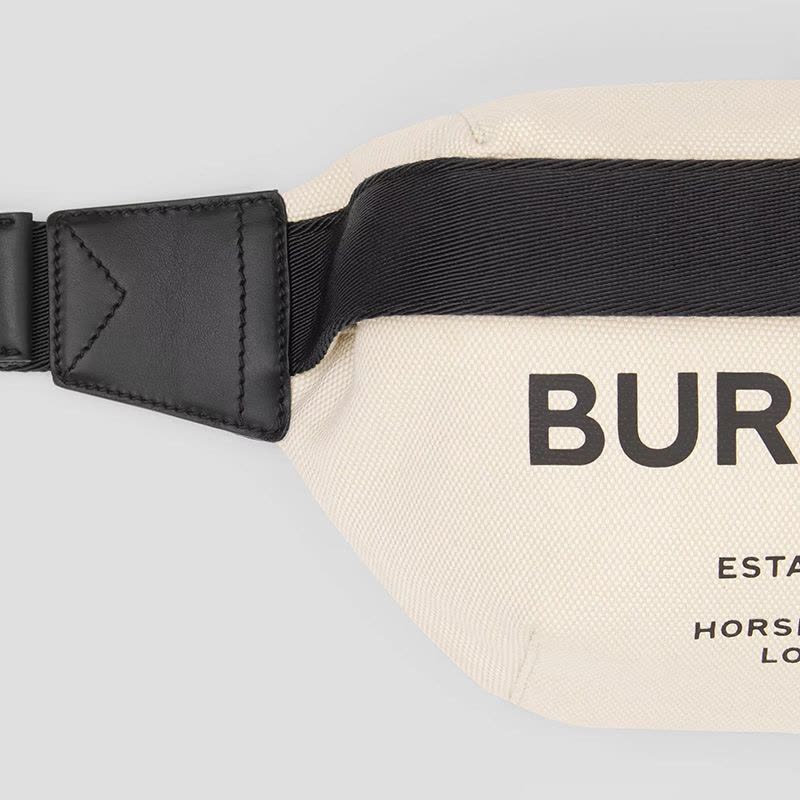 【预定】BURBERRY/博柏利 中号 Horseferry 印花棉质帆布腰包 31*7.5*16CM图片