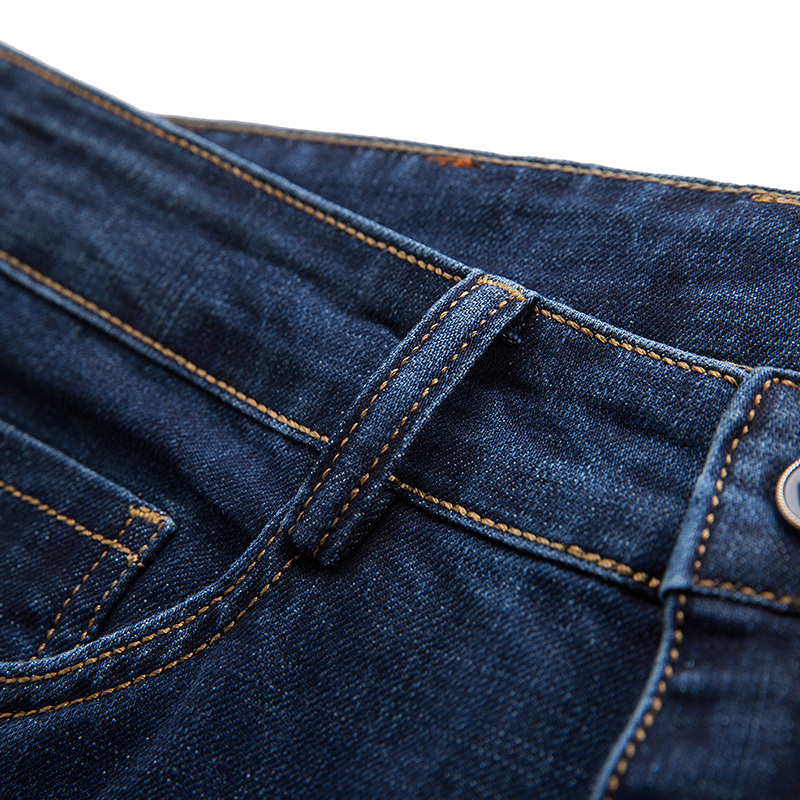 雅鹿男装牛仔裤春季新品修身男裤商务休闲男士直筒弹力牛仔长裤7605