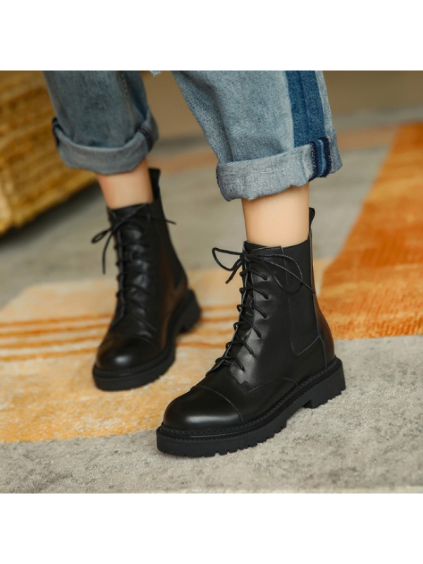 格瑞迪欧马丁靴女短靴2020年新款韩版百搭厚底系带网红ins瘦瘦春秋单