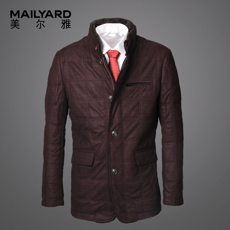 美尔雅(MAILYARD)棉袄男 商务休闲男士棉衣 男式时尚毛领棉服 047