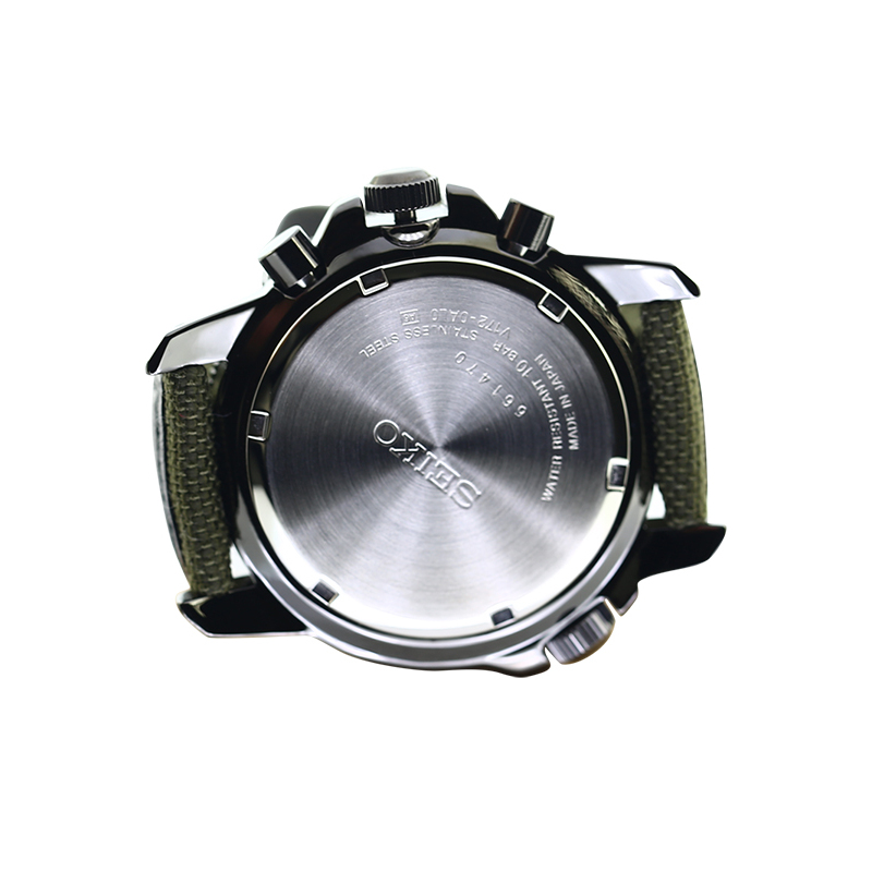 精工(SEIKO)日韩品牌 石英表 男 休闲运动尼龙带男士手表SSC295J1