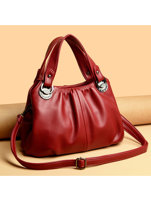 Ceba 女包新款2023都市简约褶皱包斜挎单肩包大容量女士手提包