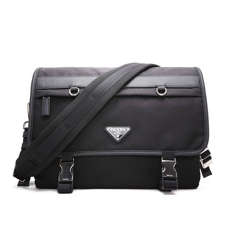 PRADA/普拉达 女包带扣装饰链条斜挎小方包 1BD067图片