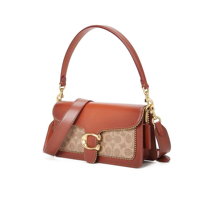 COACH 蔻驰 TABBY通勤肩背 女士斜挎包 老花拼皮金扣6793图片