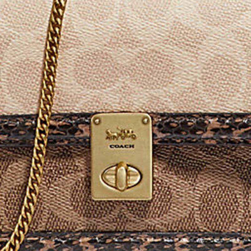 COACH/蔻驰 夹棉HUTTON单肩包 89237 15.5*12*3.5CM 涂层帆布\牛皮革图片