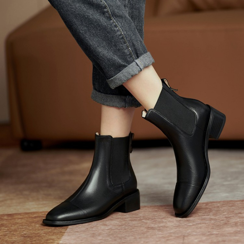 格瑞迪欧短靴女英伦风2021秋冬新款复古百搭切尔西靴z062