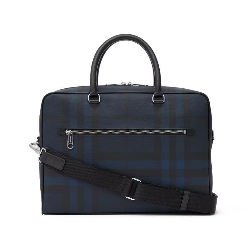 预售 博柏利 BURBERRY London 公文包 字母印字标经典条纹织物 男士手提包 8023707银扣图片