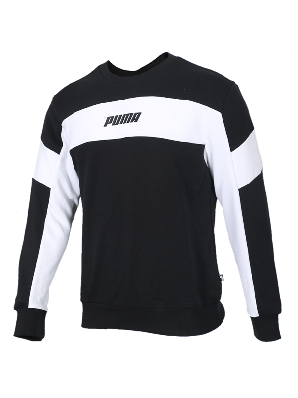 PUMA彪马男装春季休闲运动服圆领卫衣套头衫844140-01