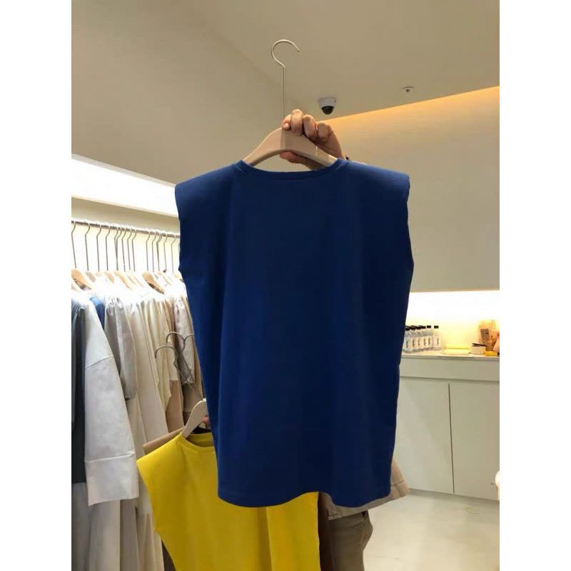 纯色圆领宽松无袖T恤女夏季显瘦休闲背心上衣服韩国女装图片