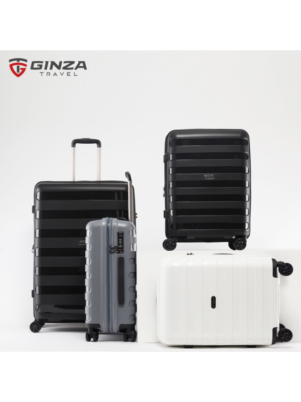 【银座】行李箱拉杆箱万向轮 20寸PP硬箱女 时尚防刮旅行箱可扩展