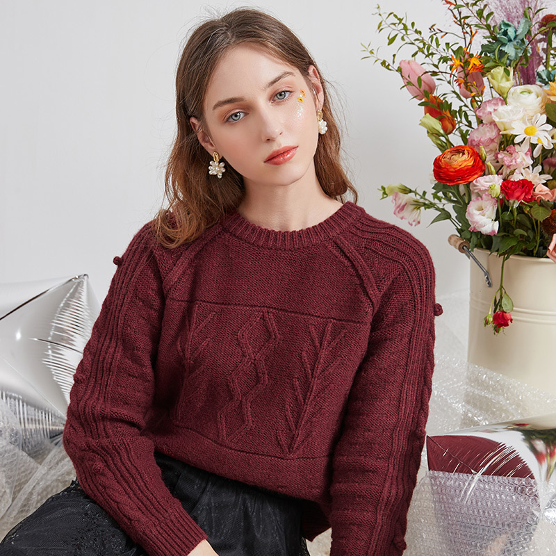 三彩3colour女士针织毛衣