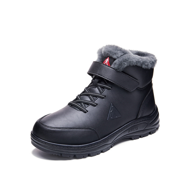 足力健老人鞋老年爸爸冬季保暖中老年加绒羊毛鞋加厚雪地靴男zlj603