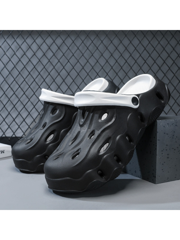 夏季新款厚底增高5.0踩屎感防滑透气凉拖鞋户外休闲男士洞洞鞋