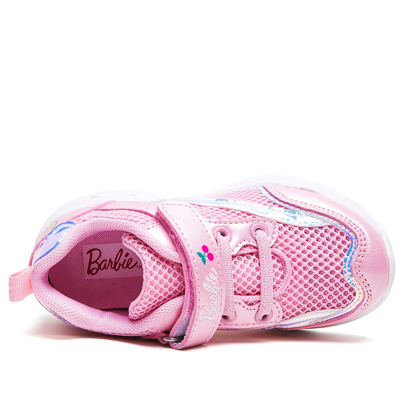 芭比童鞋女童运动鞋2019春季新款儿童网红鞋公主中大童网面透气夏