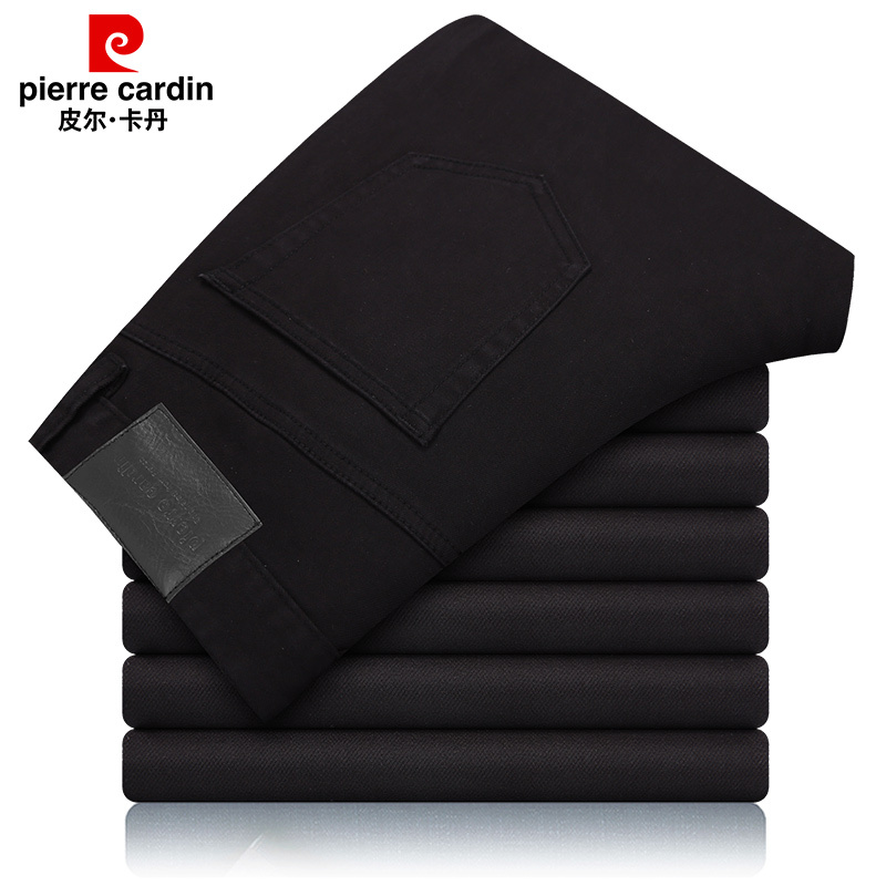 皮尔卡丹（pierre cardin）牛仔裤男 2018秋冬新品 时尚多色直筒修身商务百搭棉质弹力舒适柔软牛仔长裤