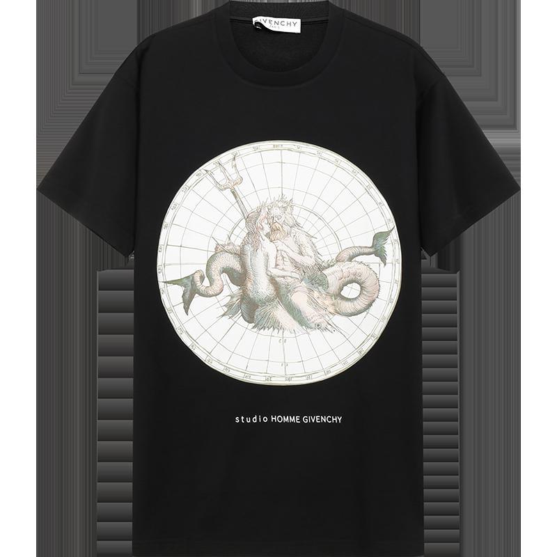 GIVENCHY 纪梵希男士 棉质宽松版圆领短袖T恤 BM70YK3002