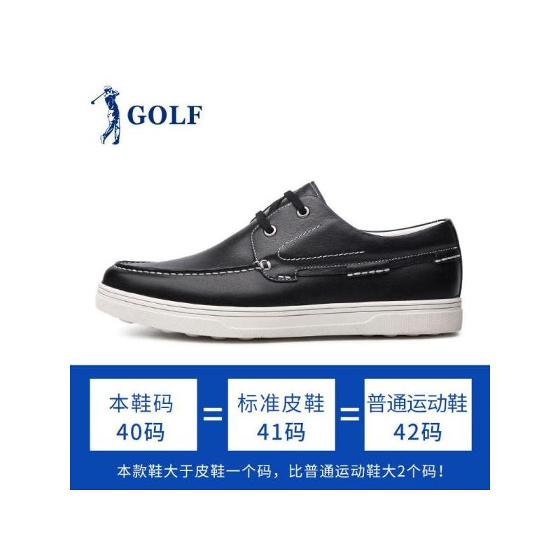 GOLF休闲鞋男 新款透气鞋子真皮英伦板鞋潮男鞋日常商务男士皮鞋
