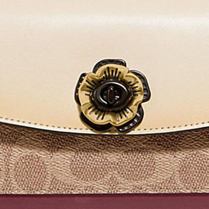 预订 COACH PARKER 18 山茶花单肩包 1680 牛皮革\帆布图片