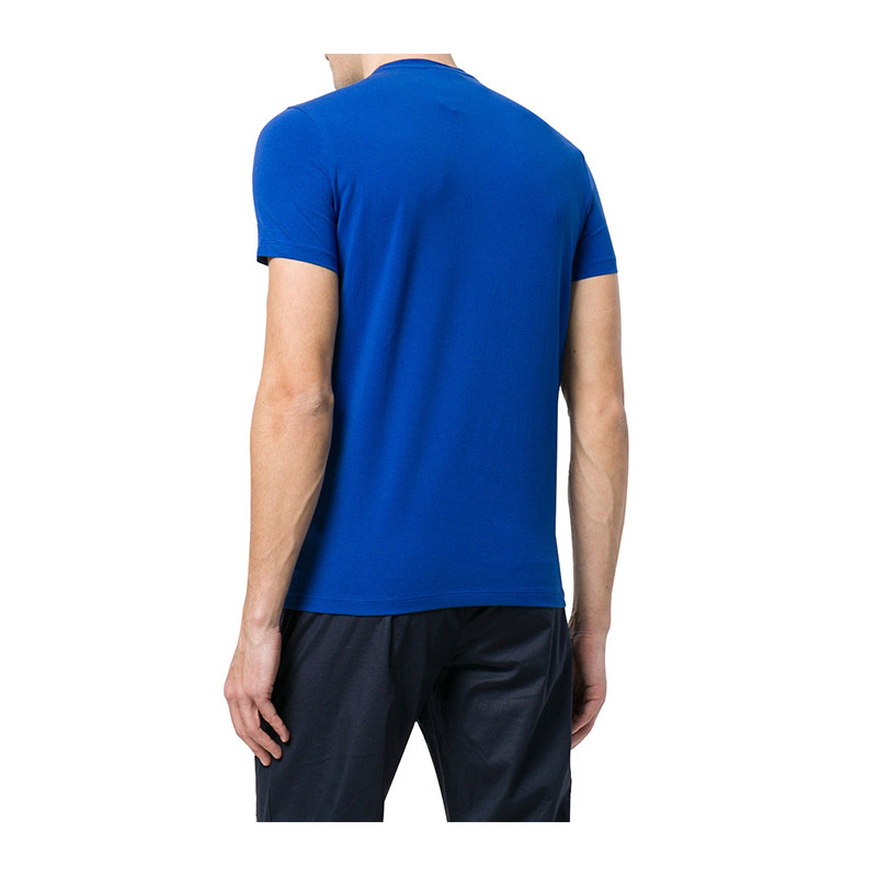 Emporio Armani/安普里奥阿玛尼 错位徽标印纹棉质混纺蓝色男士T恤#3Z1T86 1J0AZ 0726